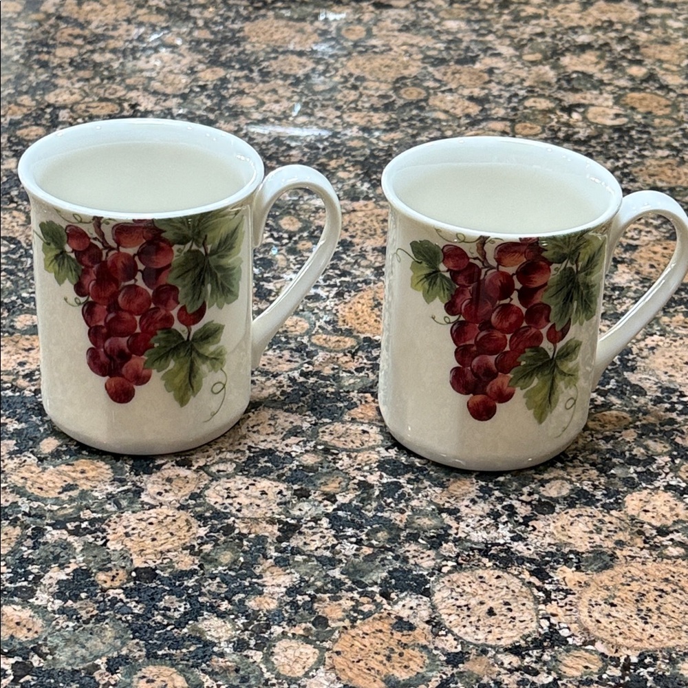 Royal Doulton everyday Vintage Grape fine china 2 coffee cups price is firm